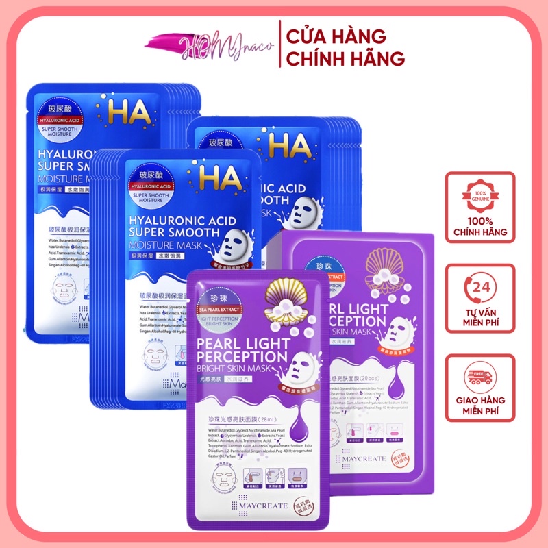 Maycreate Purple Blue HA whitening mask to hydrate and tighten skin ...