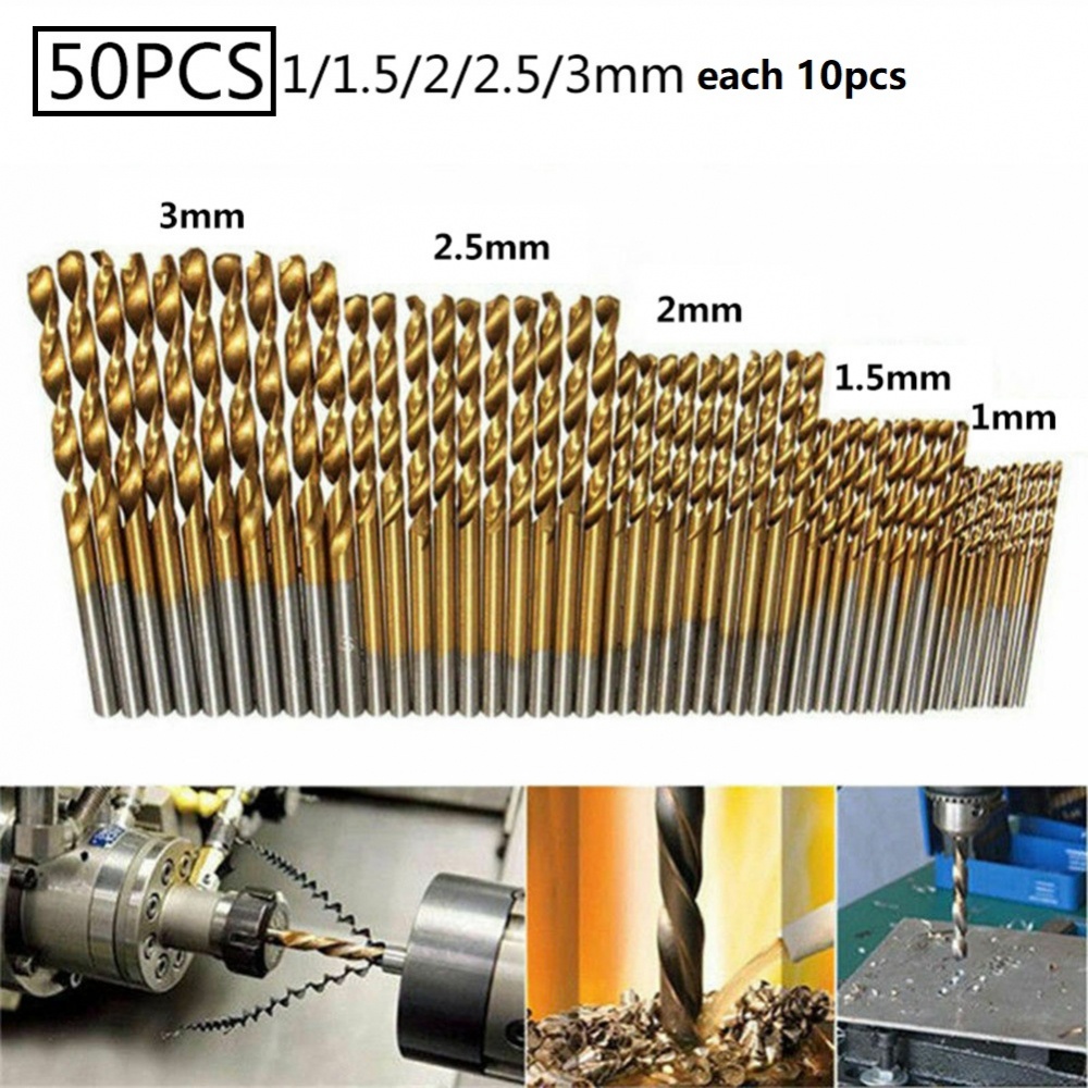 50 PCS HSS Cobalt Drill Bits HSSCo For Hard Metal StainlessSteel 1mm3mm Shopee Singapore