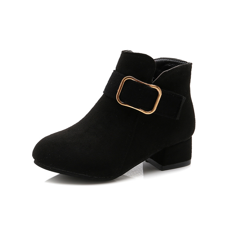 Girls Boots Red Fashion Suede High Heels Martin Boots 3 12Yrs Kids Black Single Shoes British Style Shopee Singapore