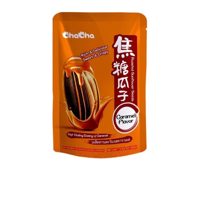 ChaCha Jumbo Premium Sunflower Seeds, Caramel, 160g (Halal) [China