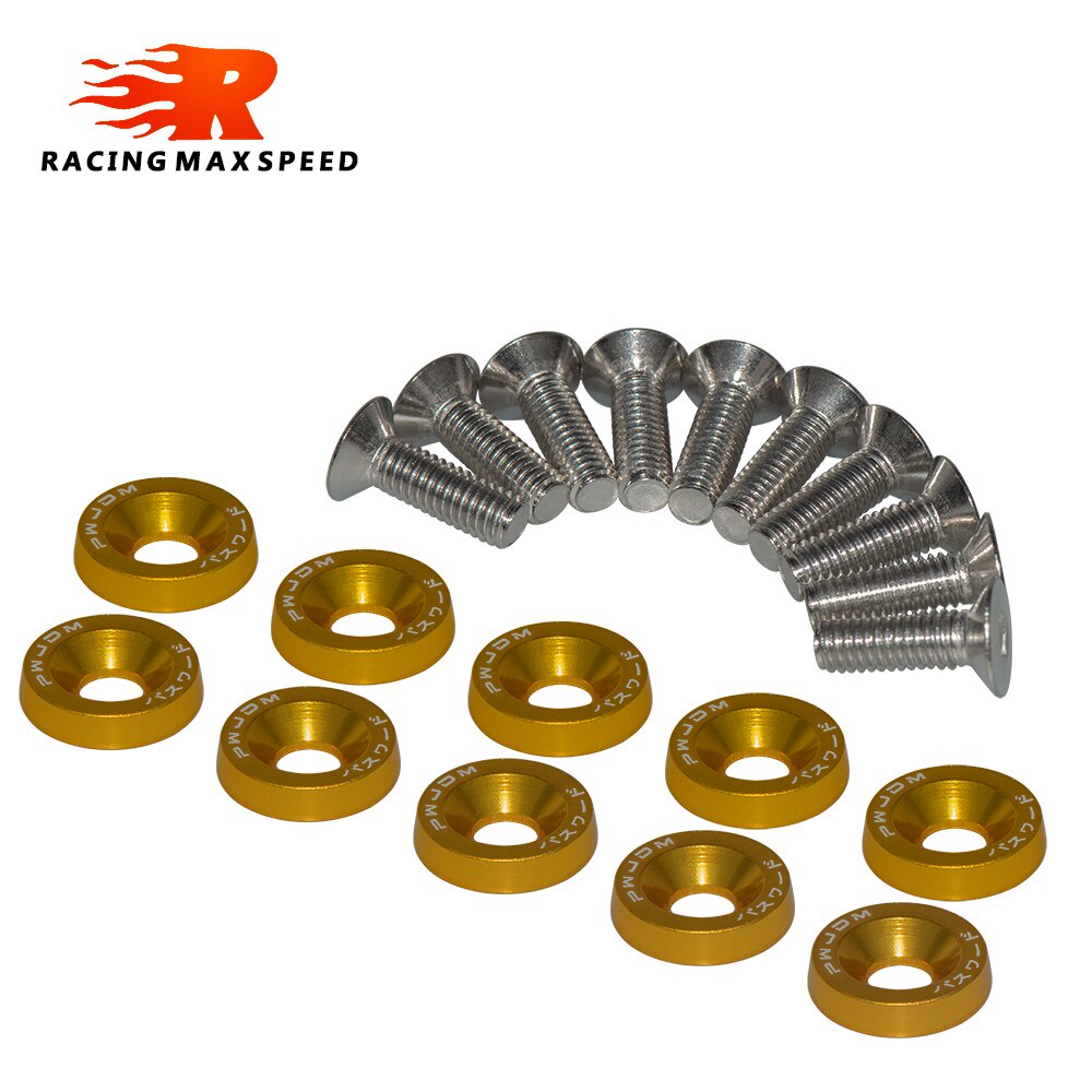 10PCS M6 JDM Car Modified Hex Fasteners Fender Washer Bumper Engine ...