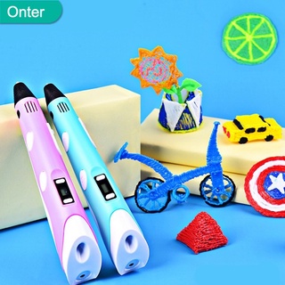 3D Pen for Kids,Toys for Kids 3D Pen with 1.75mm PLA Filament Pack of 12,  Each Color 10 Feet, 3D Printing Pen with LED Screen is for Kids,Artist,  Adults,（white）