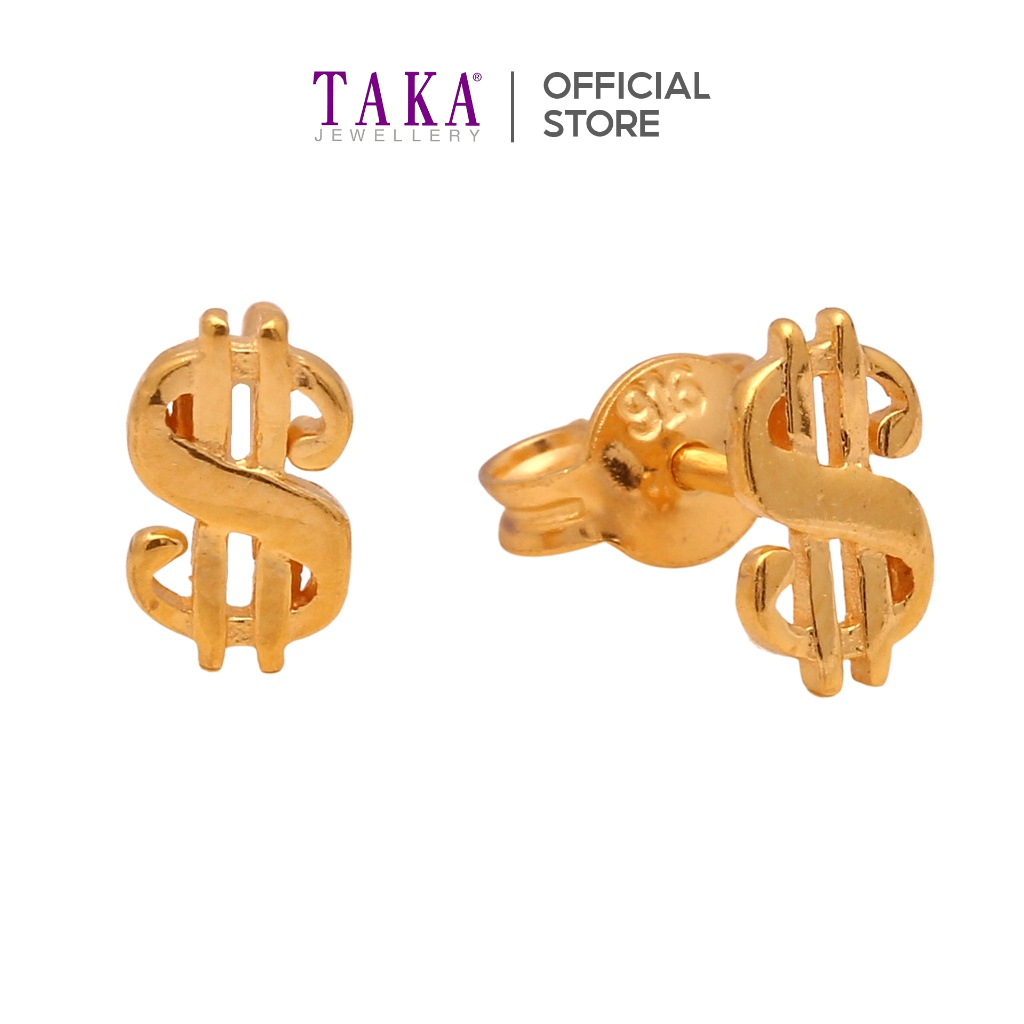 Gold dollar sale bill earrings