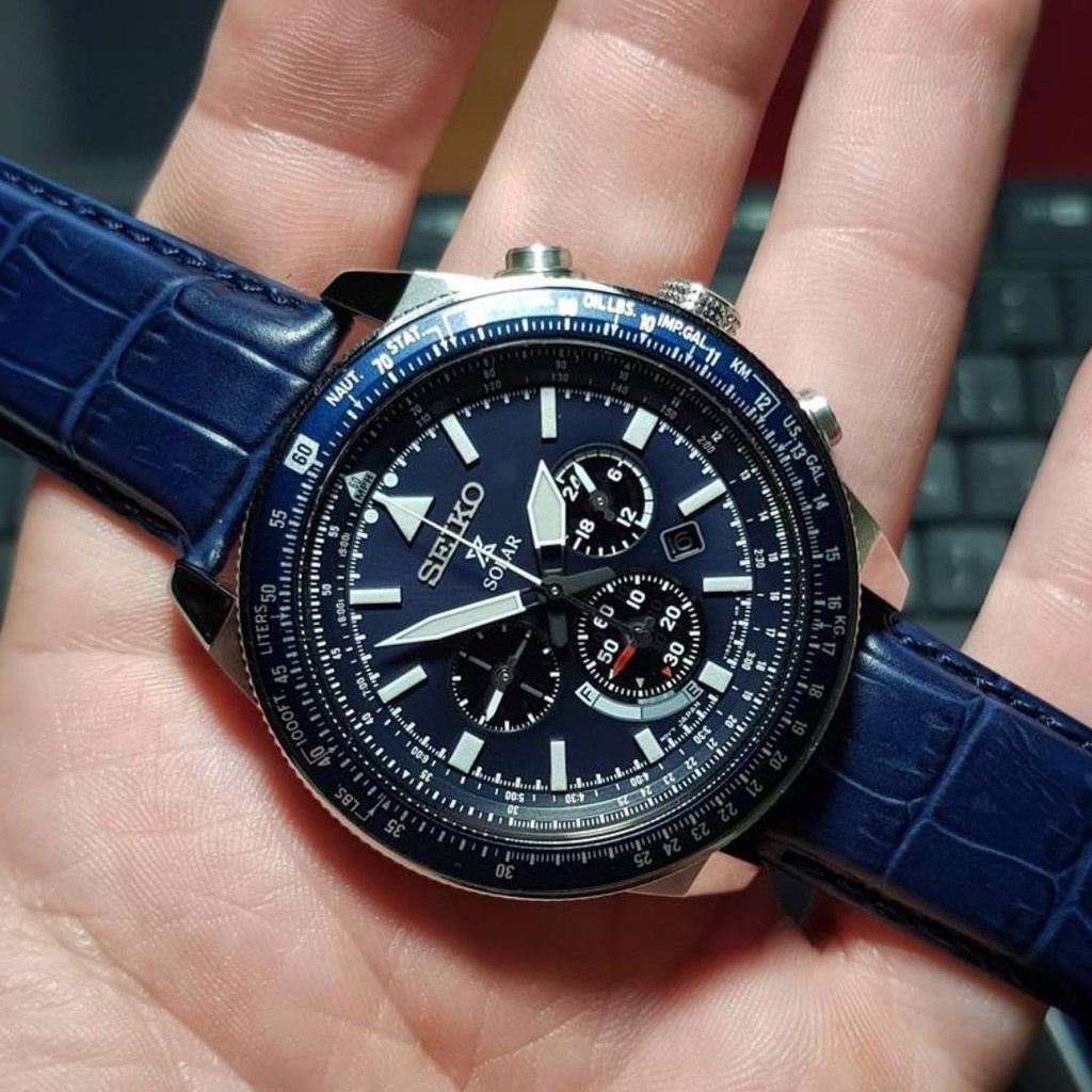 Original Seiko Prospex SSC609P1 Solar Power Chronograph Leather Date Men Watch Shopee Singapore