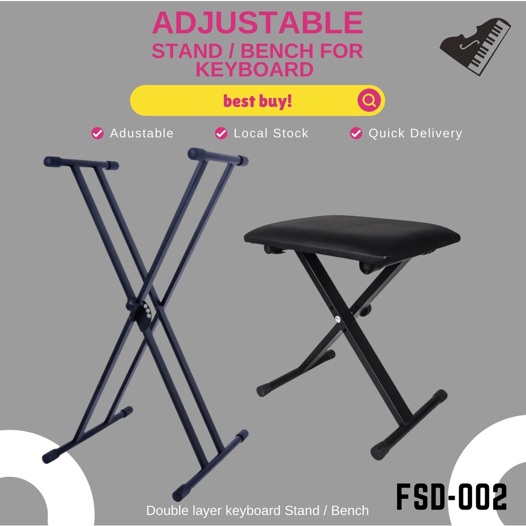 Digital Piano keyboard stand and foldable digital piano keyboard bench