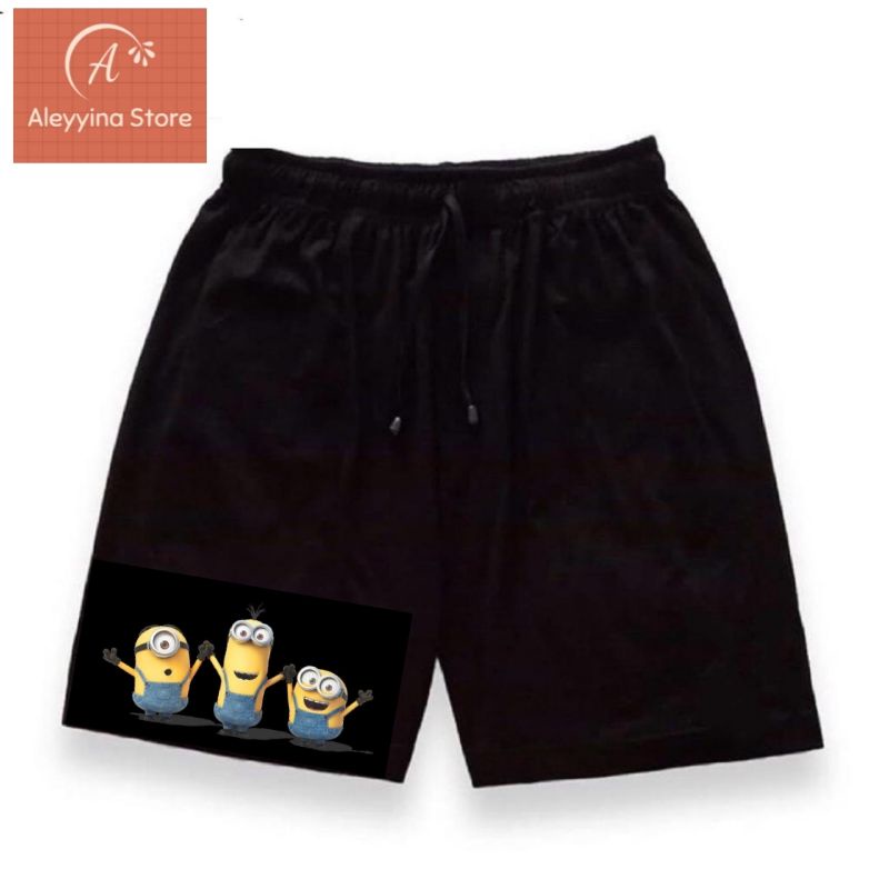 HITAM PRIA Minion MINION MINIONS RADER 211W AUTHENTIC Men's Shorts+