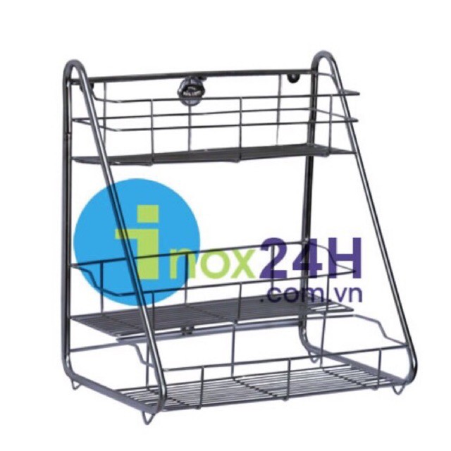 Durable and beautiful 3-tier stainless steel stair spice rack (100% ...