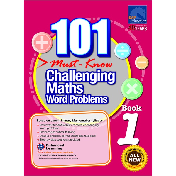 101 Must-know Challenging Maths Word Problems Book 1 - 6 