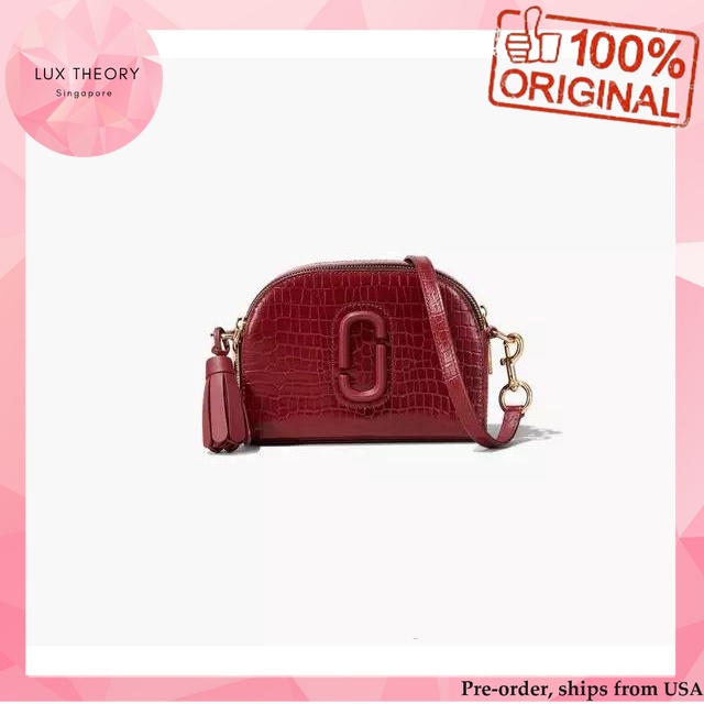 Preorder Marc Jacobs The CrocEmbossed Shutter Crossbody Bag