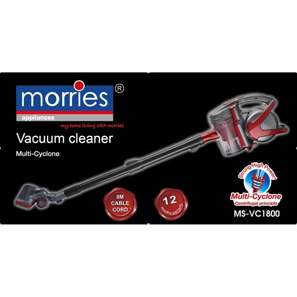 MORRIES MULTICYCLONE PORTABLE VACUUM CLEANER 8M MSVC1800 Shopee