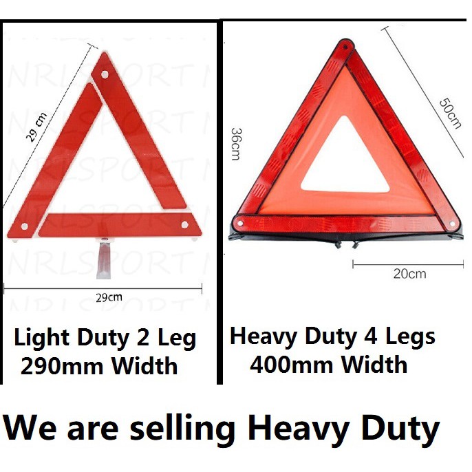 Heavy Duty 4 legs Car Sets Emergency Breakdown Warning Board Red Reflective Foldable Triangle Sign