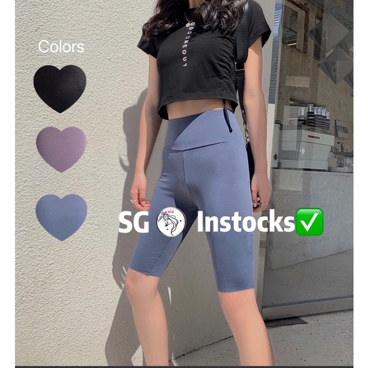 (SG SELLER Instocks)YOGA/SPORTS SHORTS 5 POINT PANTS FOR EXERCISE AND WORKOUT GOOD QUALITY AND POPULAR