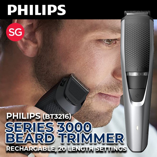 [SG FREE DELIVERY] Philips Series 3000 Beard Trimmer for Men 20