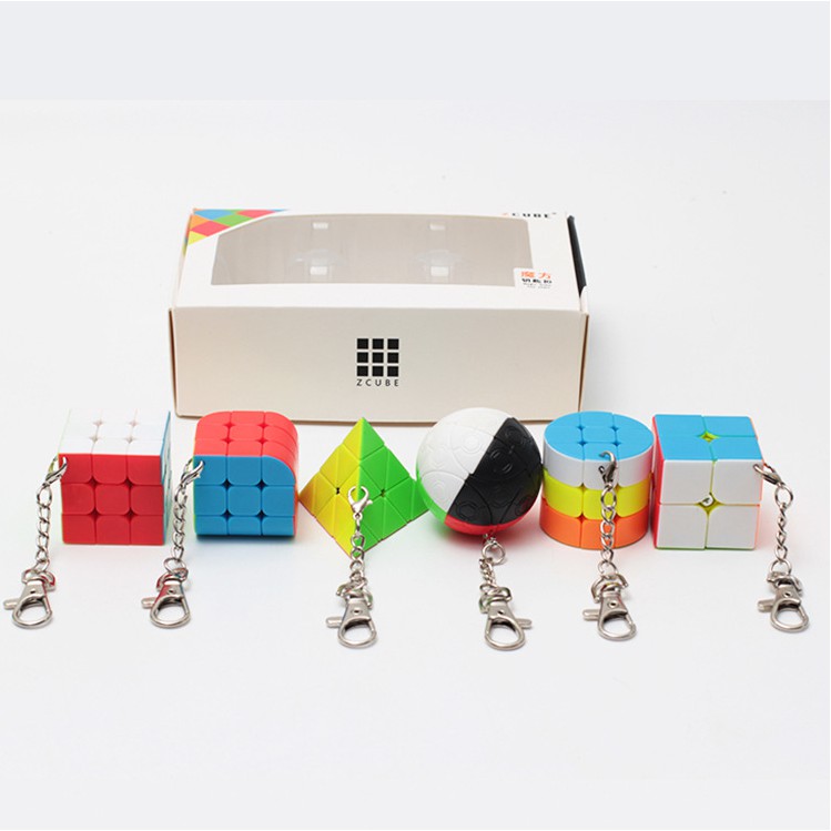 Singapore Zcube Magic Cube With Key Chain Ring Triangle Pyramid Maple ...