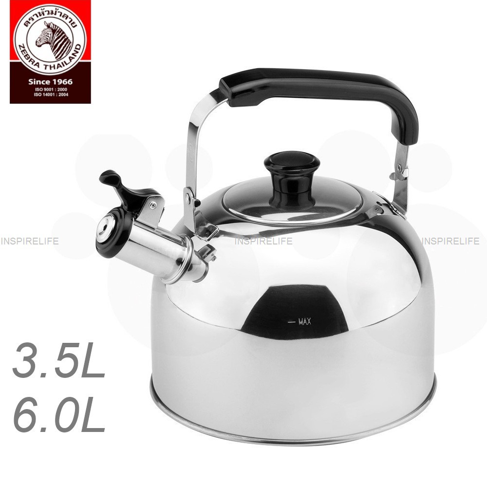 Zebra / Whistle Kettle Smart 3.5L 6.0L 5L / Stainless Steel Whistling Tea Pot INSTOCK Shopee