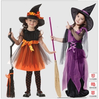 Children Performance Black Witch Cosplay Red Bubble Spider Dress Costume  Halloween for girl Wizard - AliExpress