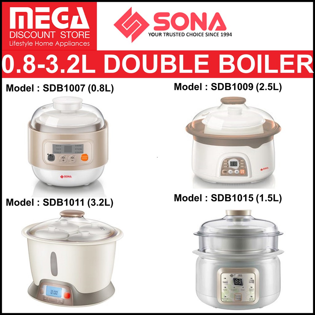 SONA 0.83.2L DOUBLE BOILER ( SDB1007 / SDB1009 / SDB1011 / SDB1015