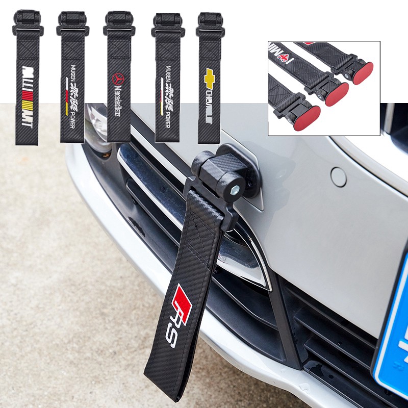 Universal Tow Strap Tow Ropes Front Rear Bumper Hook Decor Mugen Nismo