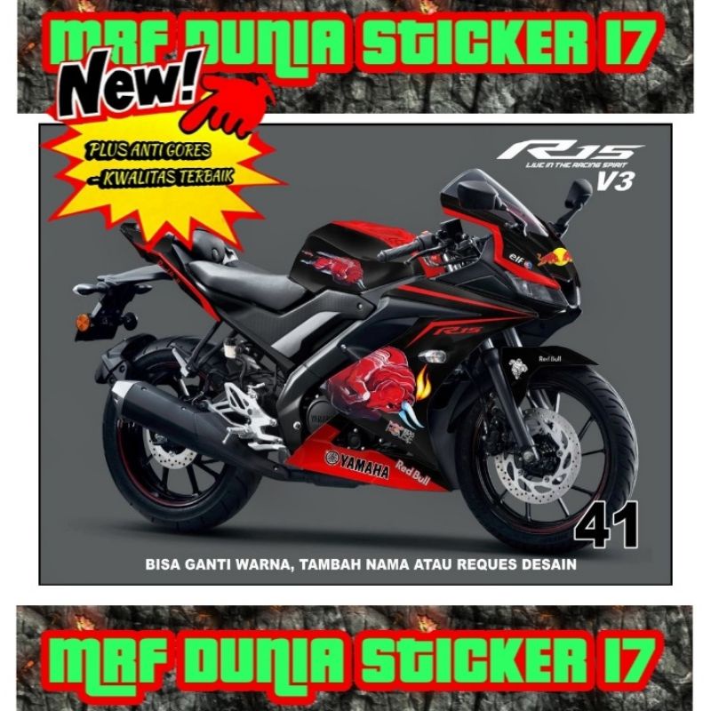 Yamaha R15 V3 Full Body Decal Sticker Yamaha R15 V3 Decal Yamaha R15 V3 ...