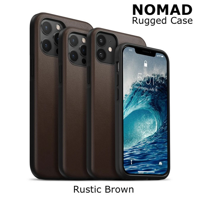 Nomad Rugged Leather Case iPhone 12 Pro Max Rustic Brown