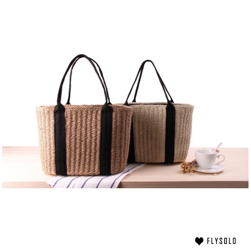 Rattan woven sale bag