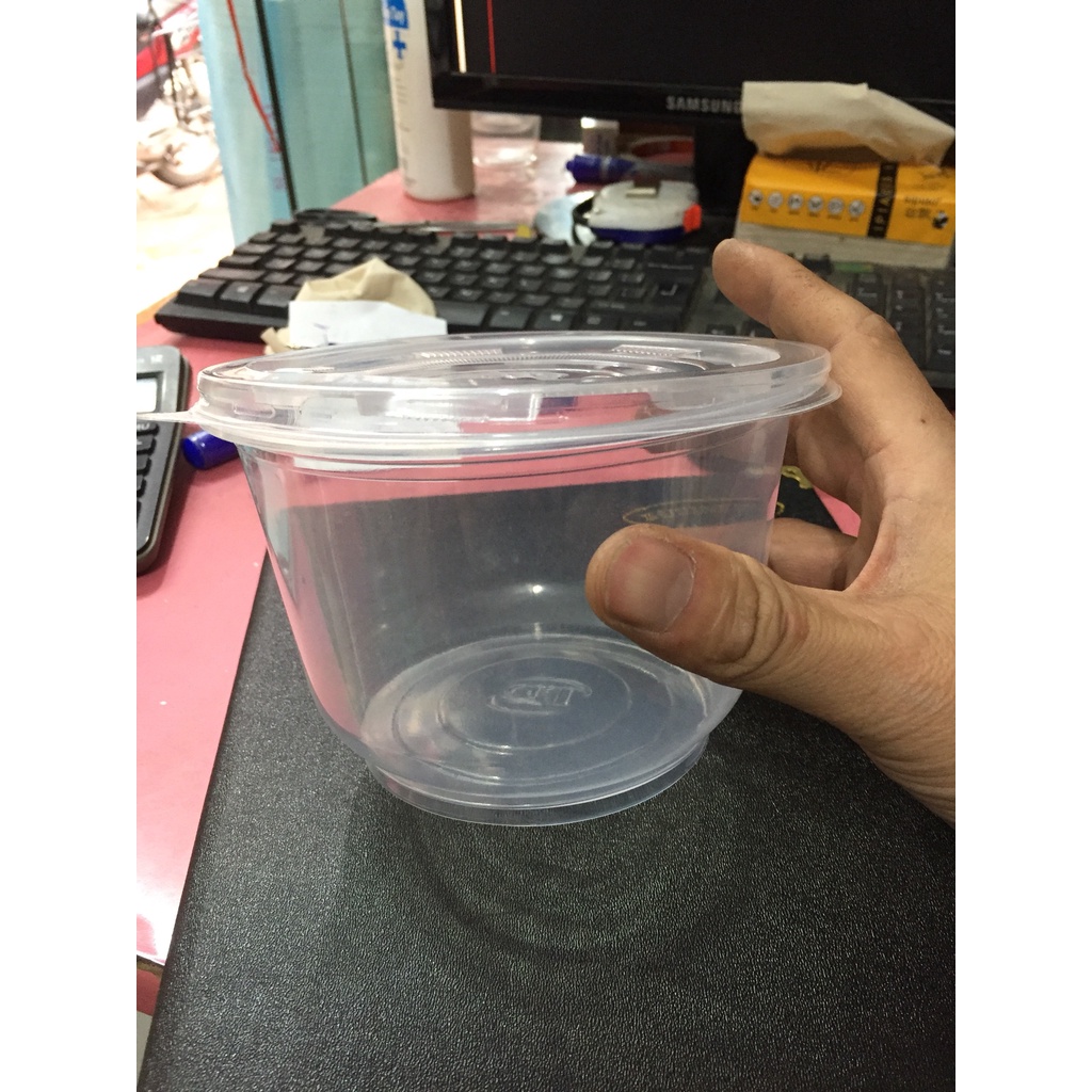 25 Round Plastic Boxes Of 1000ml (Porridge Bowls 1 Liter Porridge