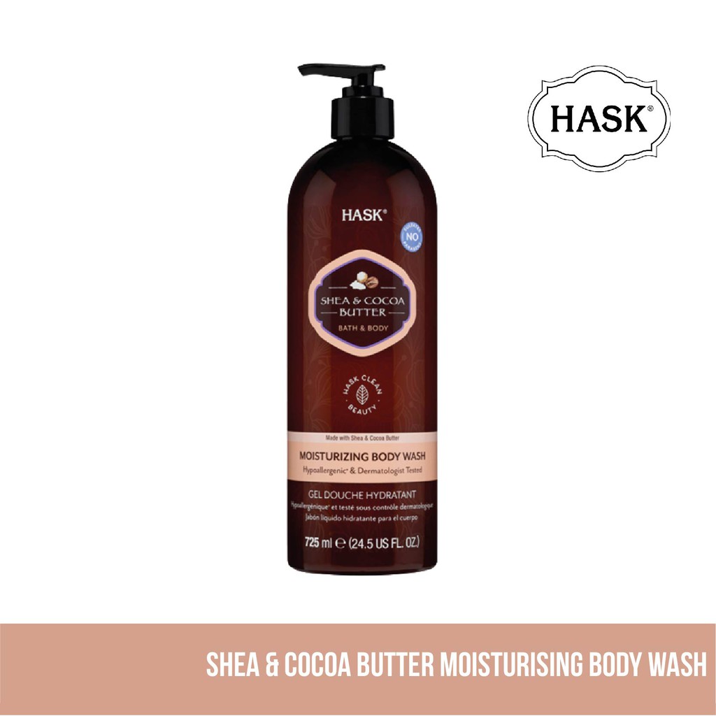 HASK Shea Butter & Cocoa Butter Moisturizing Body Wash 725ml Shopee