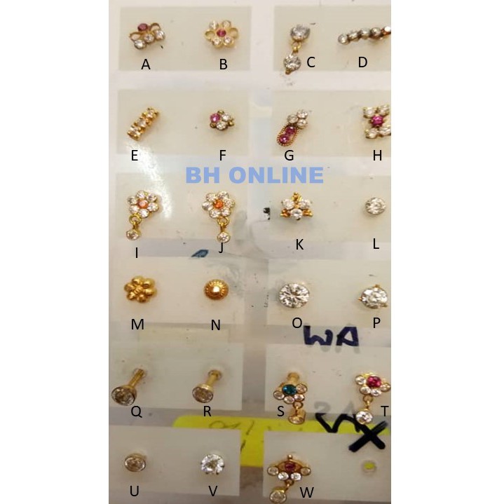 916 gold deals nose stud