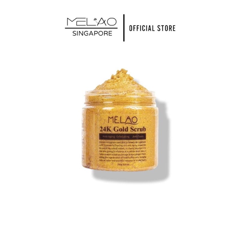 Sg Authorised Reseller Melao 24k Gold Body Scrubexfoliating Scrub Bath Salt And Essential 