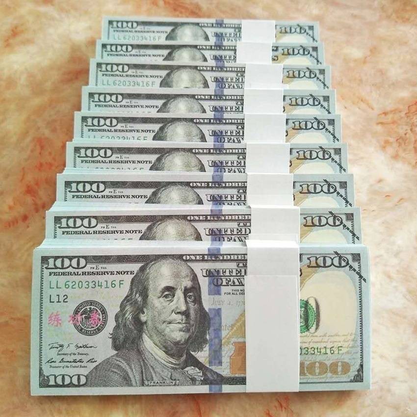 100Pcs Prop Money Full Print Stack for Movie TV Video Novelty and Photography