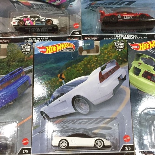 Hot Wheels Mountain Drifters - ER34 LBWK / Toyota AE86 Trueno / Honda ...