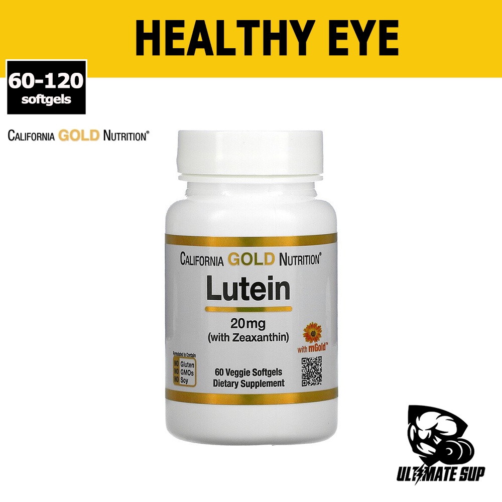 California Gold Nutrition, Lutein with Zeaxanthin, 20 mg, 60-120 Veggie ...