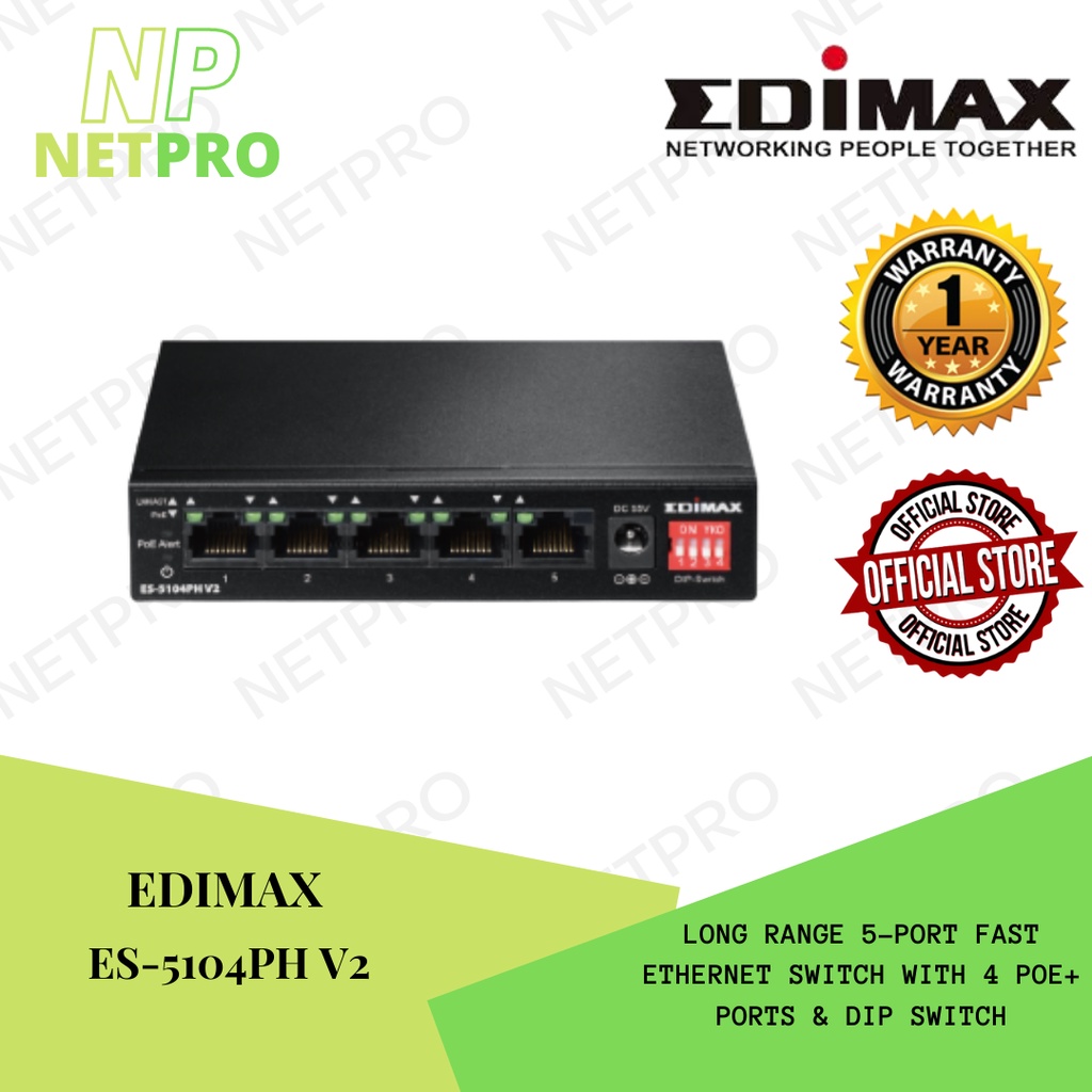 EDIMAX - Switches - PoE Injector - IEEE 802.3at Gigabit PoE+ Injector