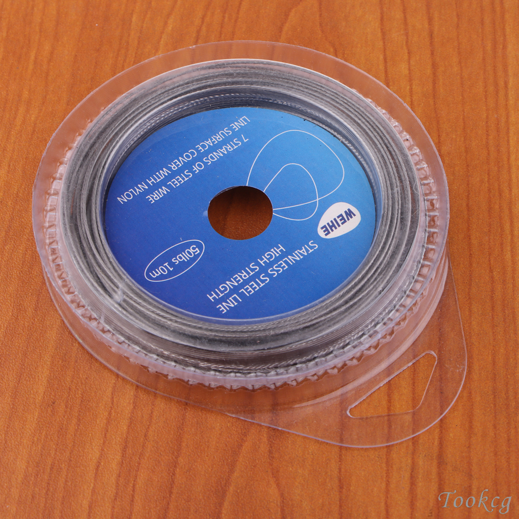 10m Fishing steel wire line Trace Coating Wire Leader Coating