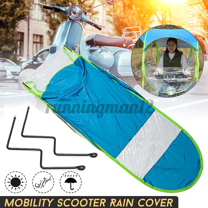 Mobility Scooter Sun & Rain Cover Universal Car Motor Scooter Blue