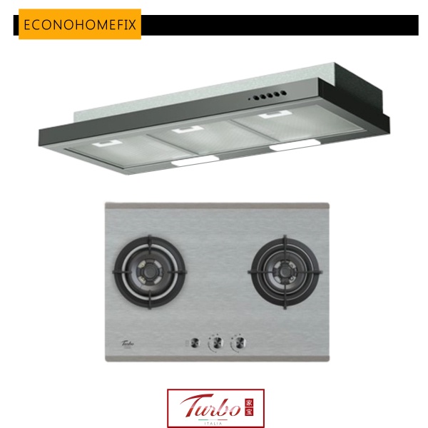 [ TURBO ] [PACKAGE HOOD+ HOB ] Turbo Incanto T702SSV 70cm 2 burners