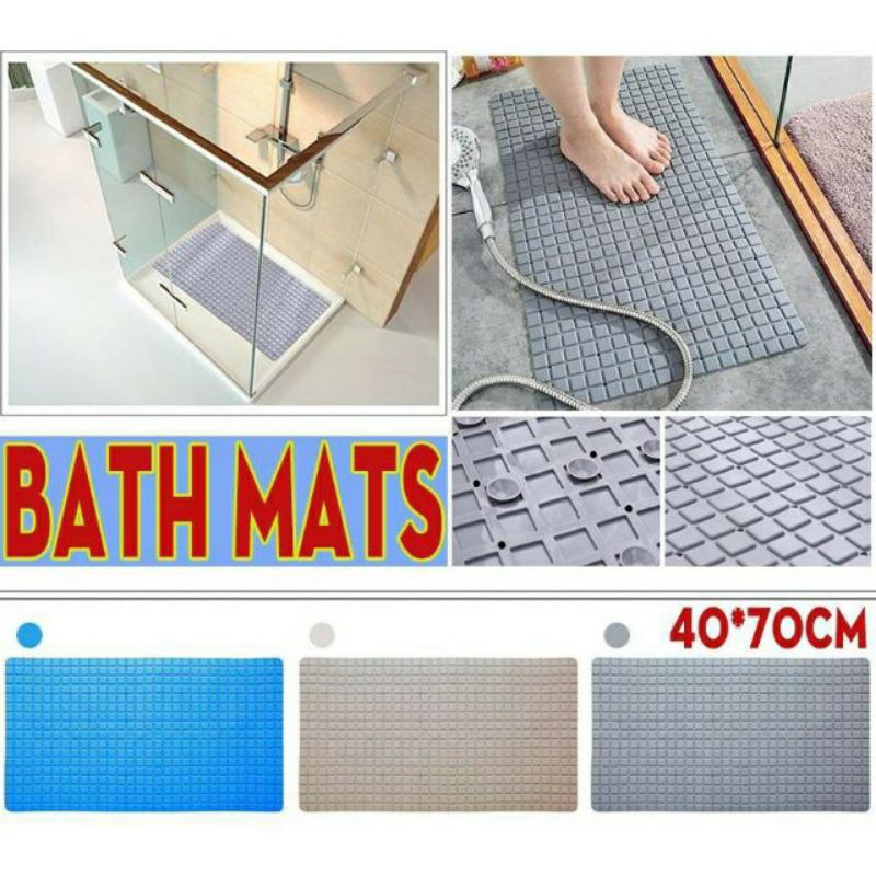 70 * 40cm PVC Bathtub AntiSkid Bath Mat With Suction Cup Japanese