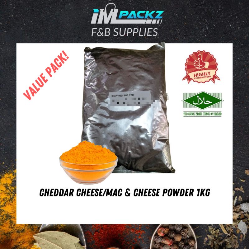 CHEDDAR CHEESE/MAC & CHEESE POWDER MIX (HALAL) 1KG Shopee Singapore