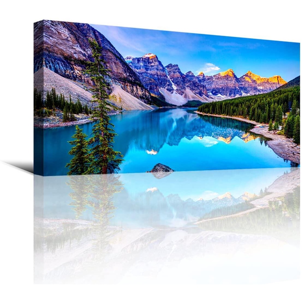 Wall Art Lake Mountain Landscape Picture Print Canvas Wall Art Modern ...