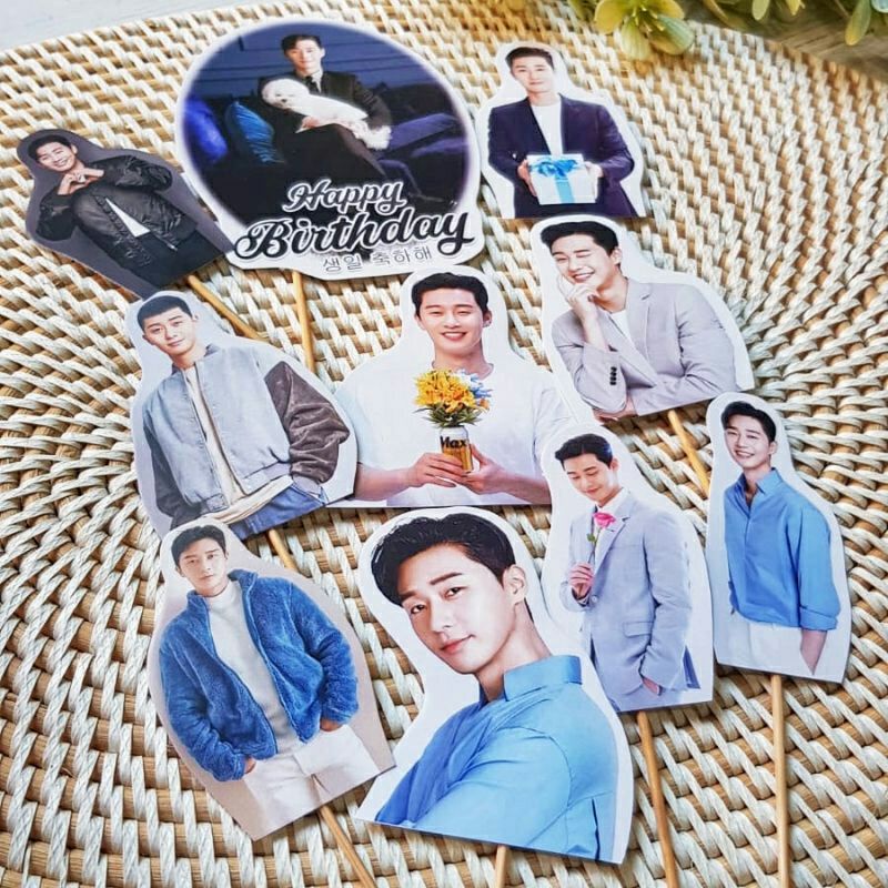 Happy birthday cake Skewer topper happy birthday Character park seo