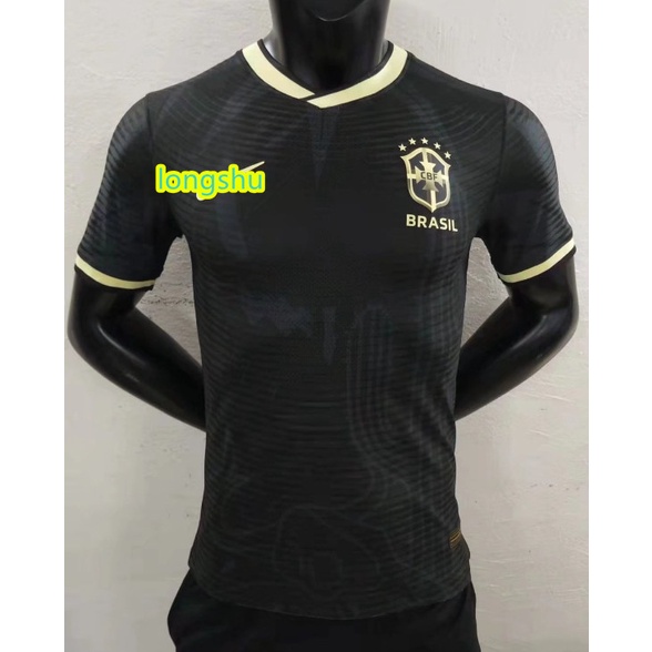 2022 Brazil black player version soccer jersey football clothing s