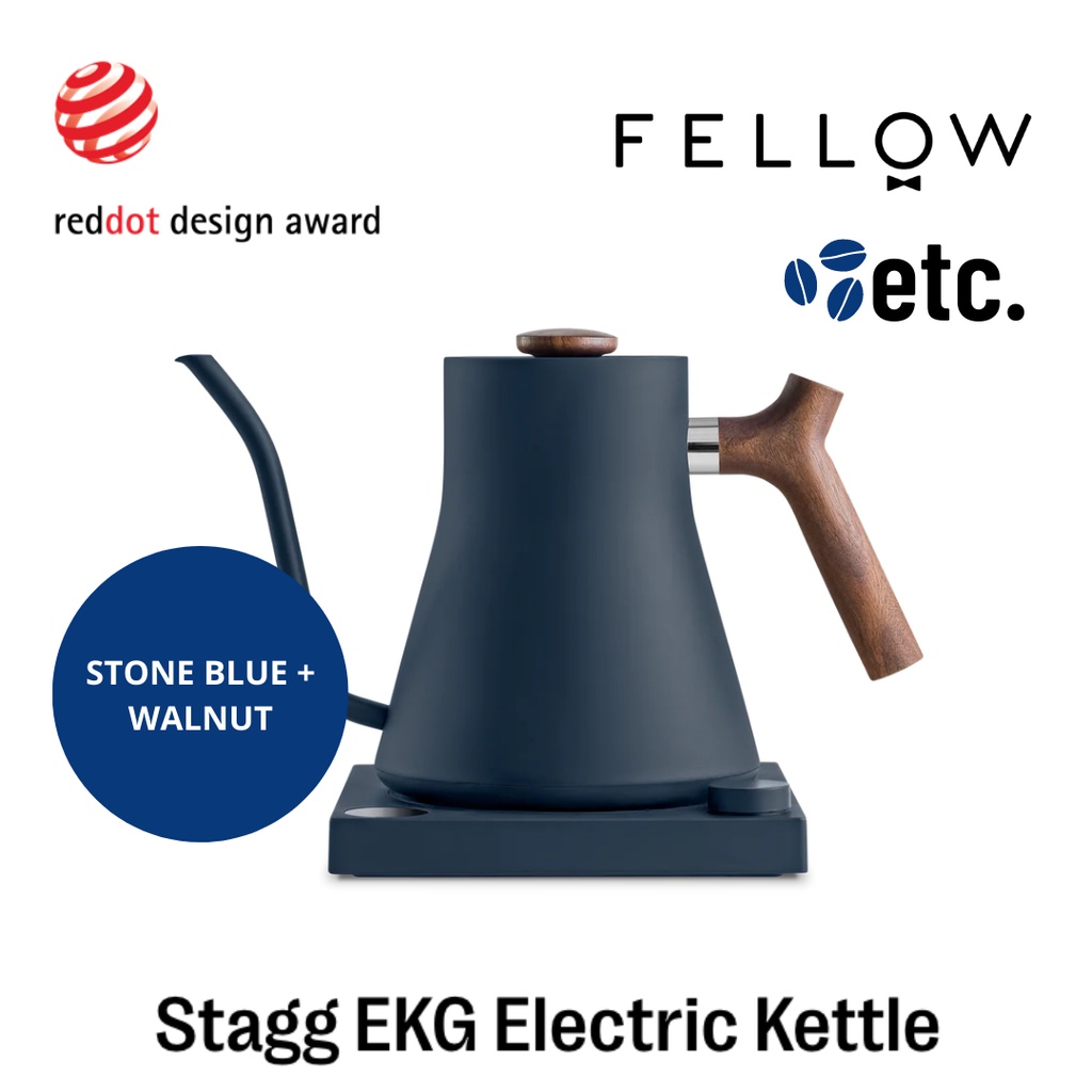 Kettle Stagg EKG Blue & Walnut 0.9L - Fellow - Espresso Gear