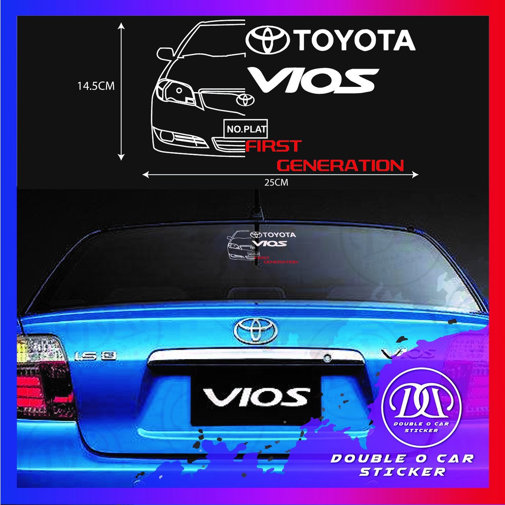 TOYOTA VIOS FIRST GENERATION SHAPE&WORDS HIGH GRADE Sticker KI00346(PM ...