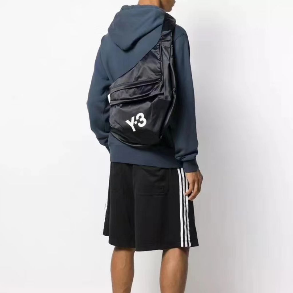 Y-3 men chest pack sling bag crossbody bag black nylon bag cool!!!!! |  Shopee Singapore