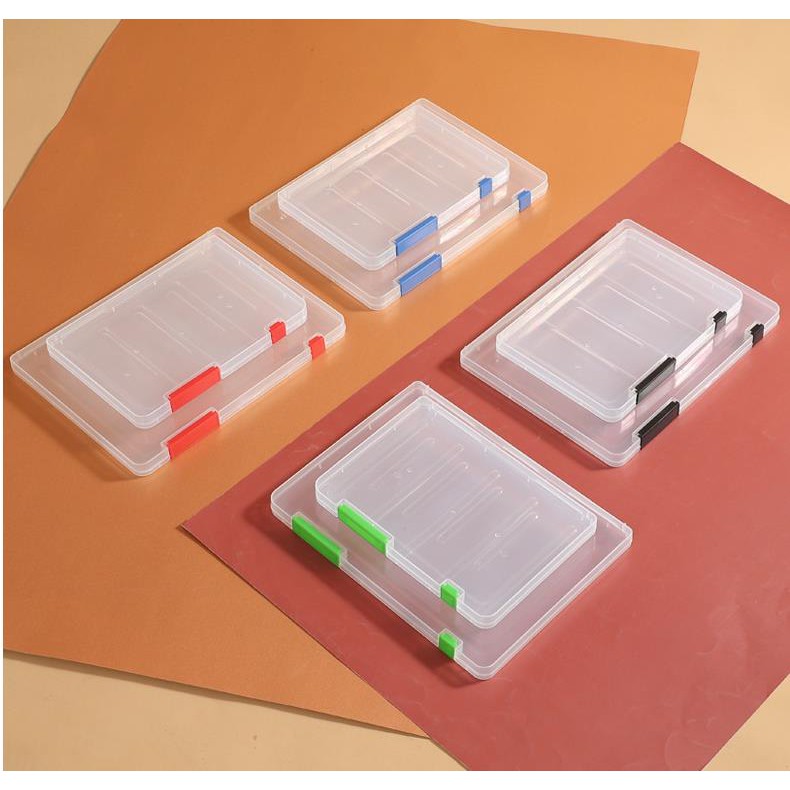A4 Paper Transparent Storage Box Save Space Clear Plastic Document