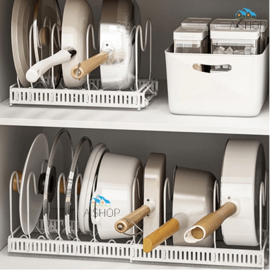 [SG Seller]Telescopic kitchen layered storage rack cabinet sink dish ...