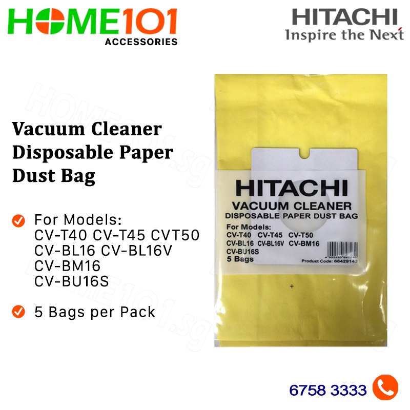 Hitachi Vacuum Cleaner Disposable Paper Dust Bag (5 Bag per Pack