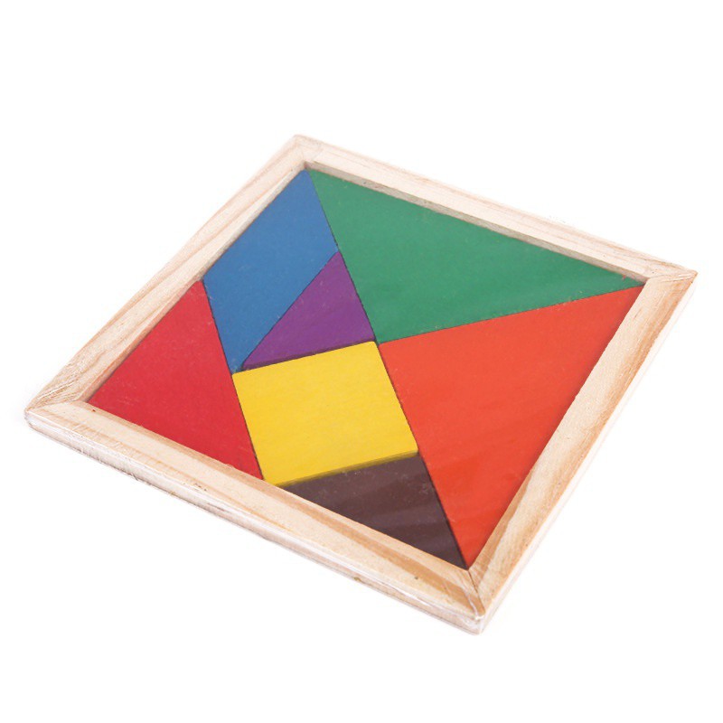 Wooden Tangram Brain Teaser Puzzle Educational Developmental Kids Toys ...