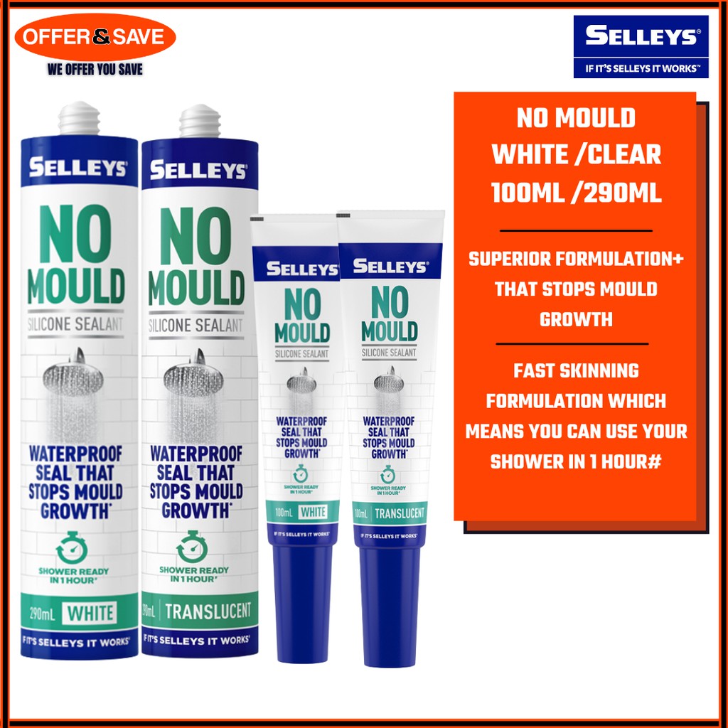 Selleys No Mould Mold Silicone Sealant Waterproof Seal | Shopee Singapore