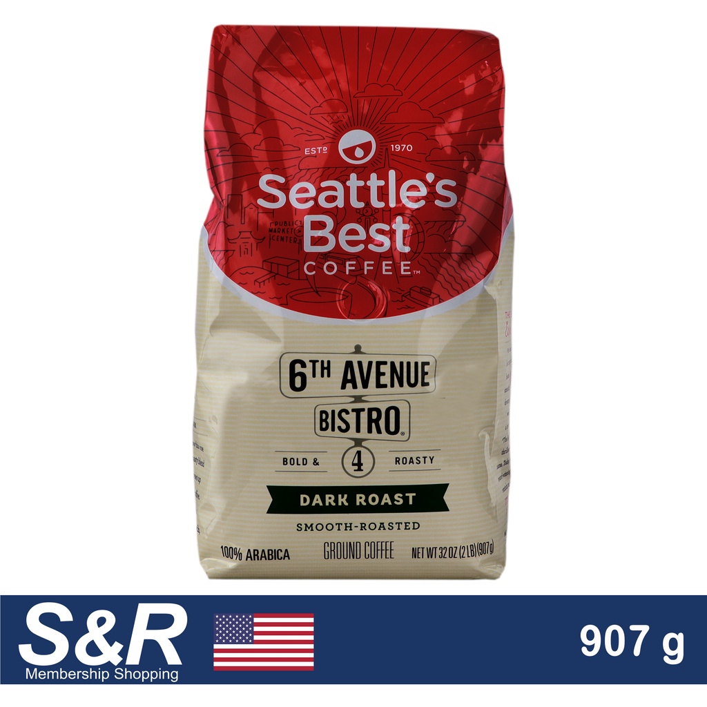 Seattle's Best Coffee 6th Avenue Bistro Dark Roast Ground Coffee 907g